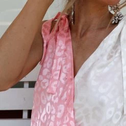 HAILEY CO Leopard Everything Lexi Leopard Tie Shoulder Cropped Tank