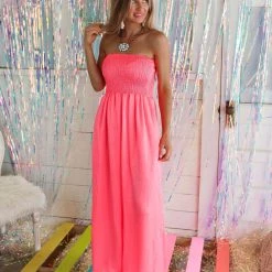 Bucket List Natasha Neon Pink Jumpsuit New