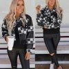 POL Betty Black And White Checkered Jacket