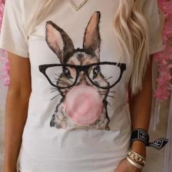 Canvas Apparel Bubble Blowing Bunny Tee