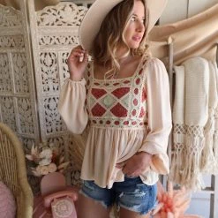 POL Apparel Citrus Zest Crochet Top