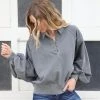 Peach Love Charcoal Washed French Terry Pullover Apparel