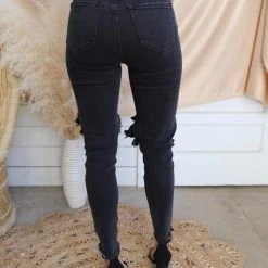 Cello Diana Distressed Denim Black Jeans Apparel