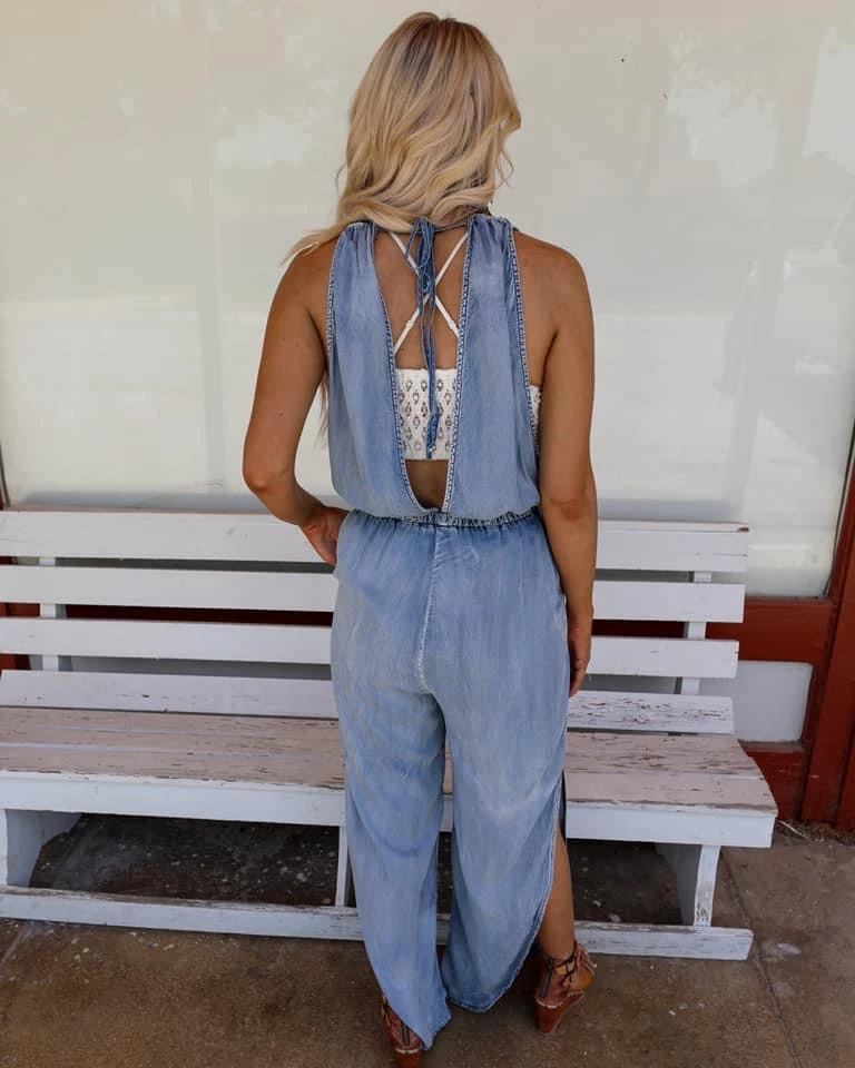 Mazik The Debbie Denim Jumpsuit New