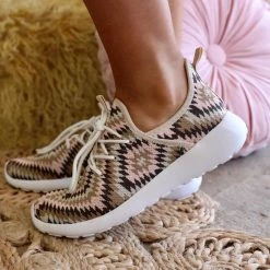 Very G Footwear Cerrito Light Pink Aztec Tennies