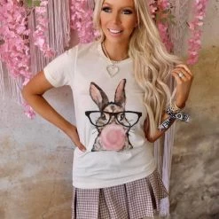 Canvas Apparel Bubble Blowing Bunny Tee
