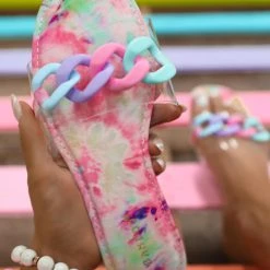 Bamboo Tie-dye Pastel Slides