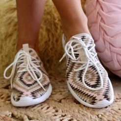 Very G Footwear Cerrito Light Pink Aztec Tennies