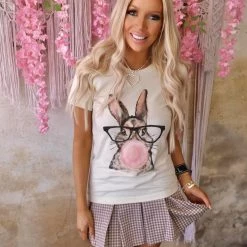 Canvas Apparel Bubble Blowing Bunny Tee