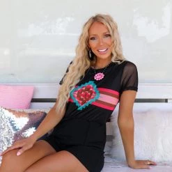 Crazy Train The Black Aztec Ranch Romper